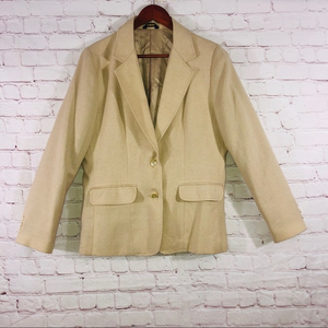 1980’s Vintage Oscar De La Renta Linen Tan Blazer/Jacket